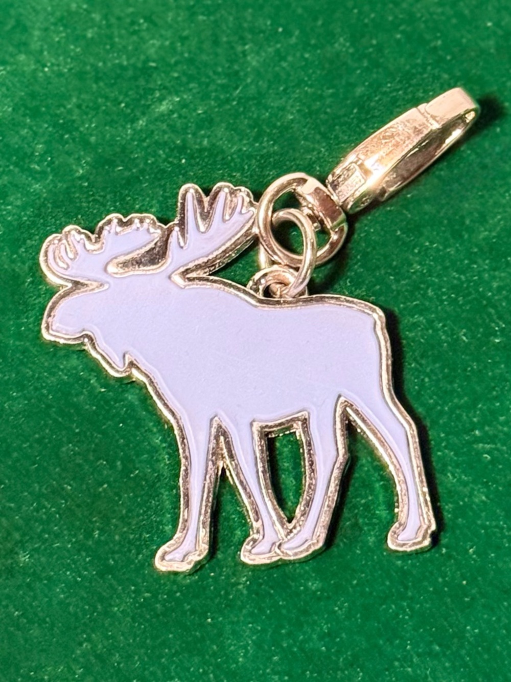 Abercrombie & Fitch Moose Keychain * Enamel * Silver * Y2K * Logo Charm